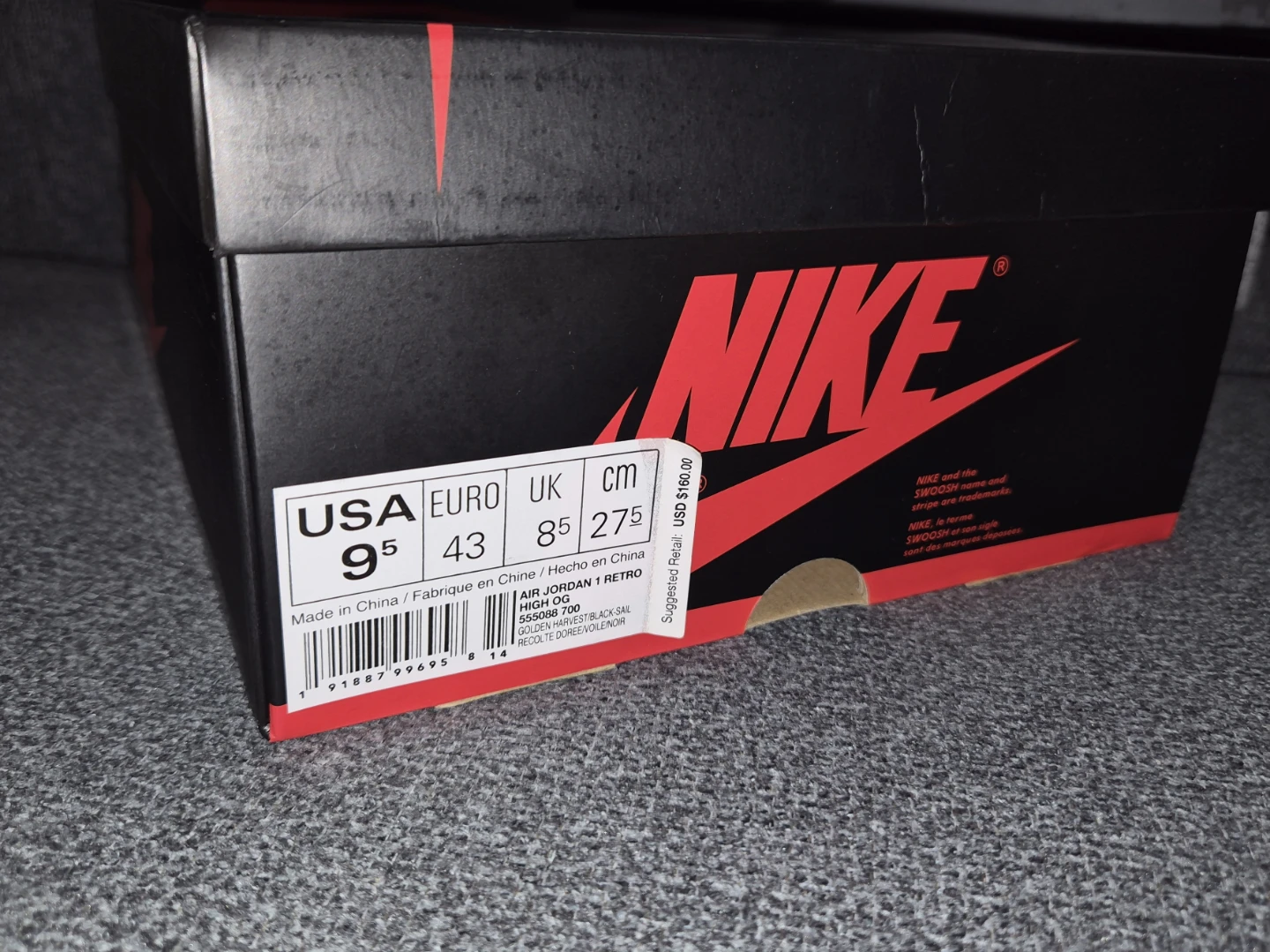 Nike Air Jordan 1 Retro High OG - Golden Harvest - photo 2