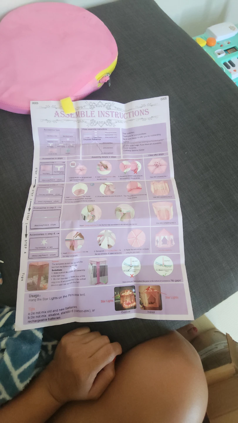 Pink Princess Play Tent with Star Lights - photo 2