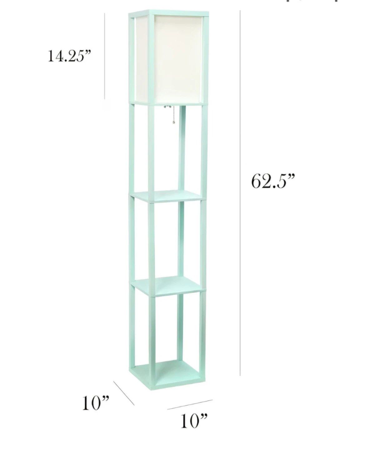 Black Floor Lamp with Shelves - photo 3