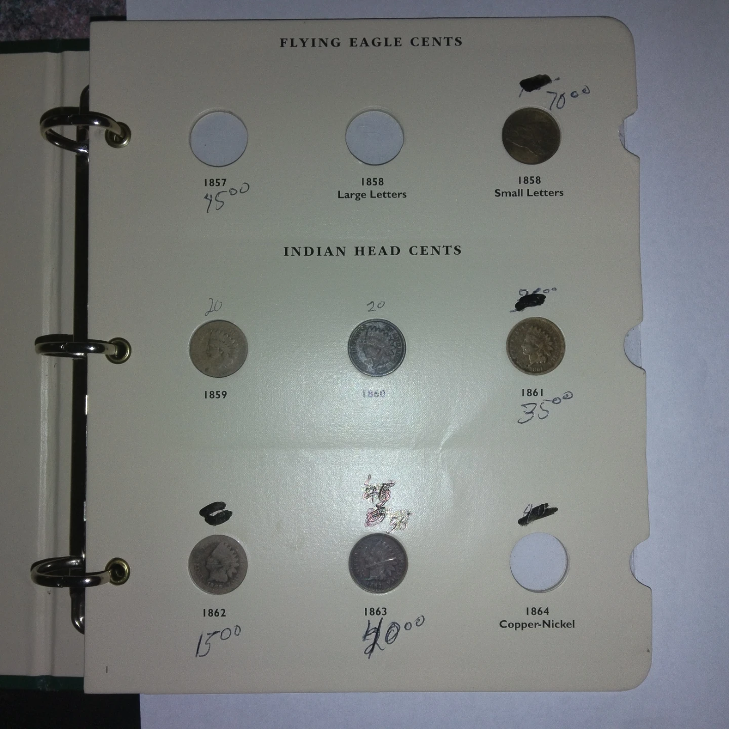 Indian head Penny album as you si it - photo 2