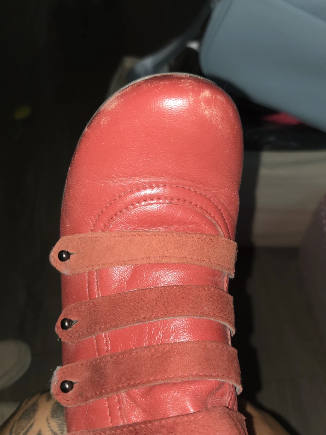 Red Hush Puppies Leather Ankle Boots - photo 5