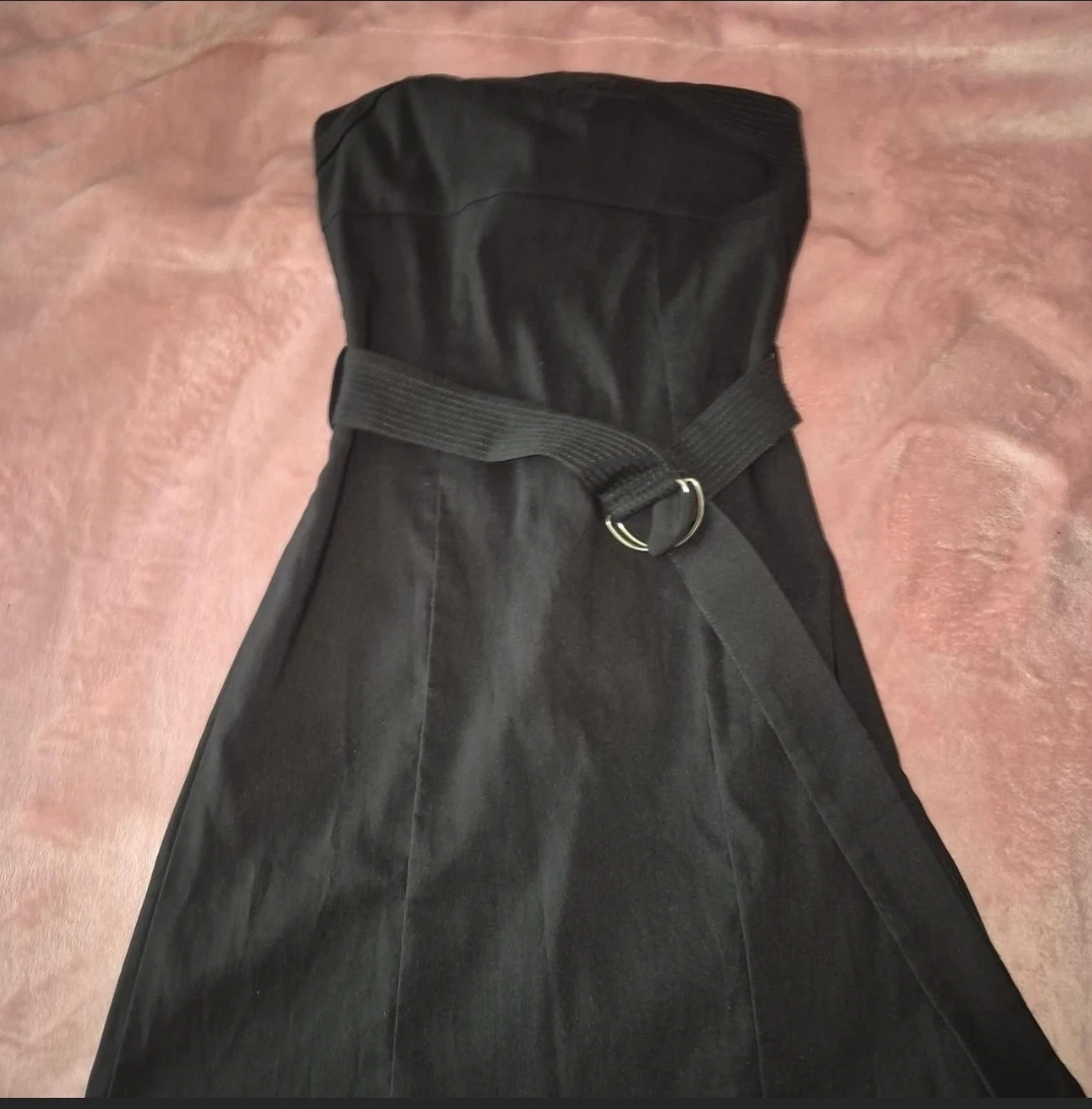 Sirens Black Strapless Dress with Belt