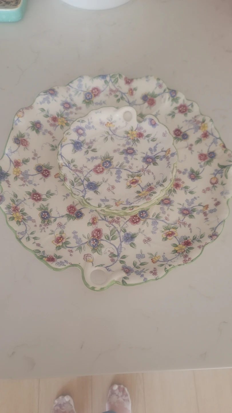 Vintage Floral Serving Tray Set - photo 3