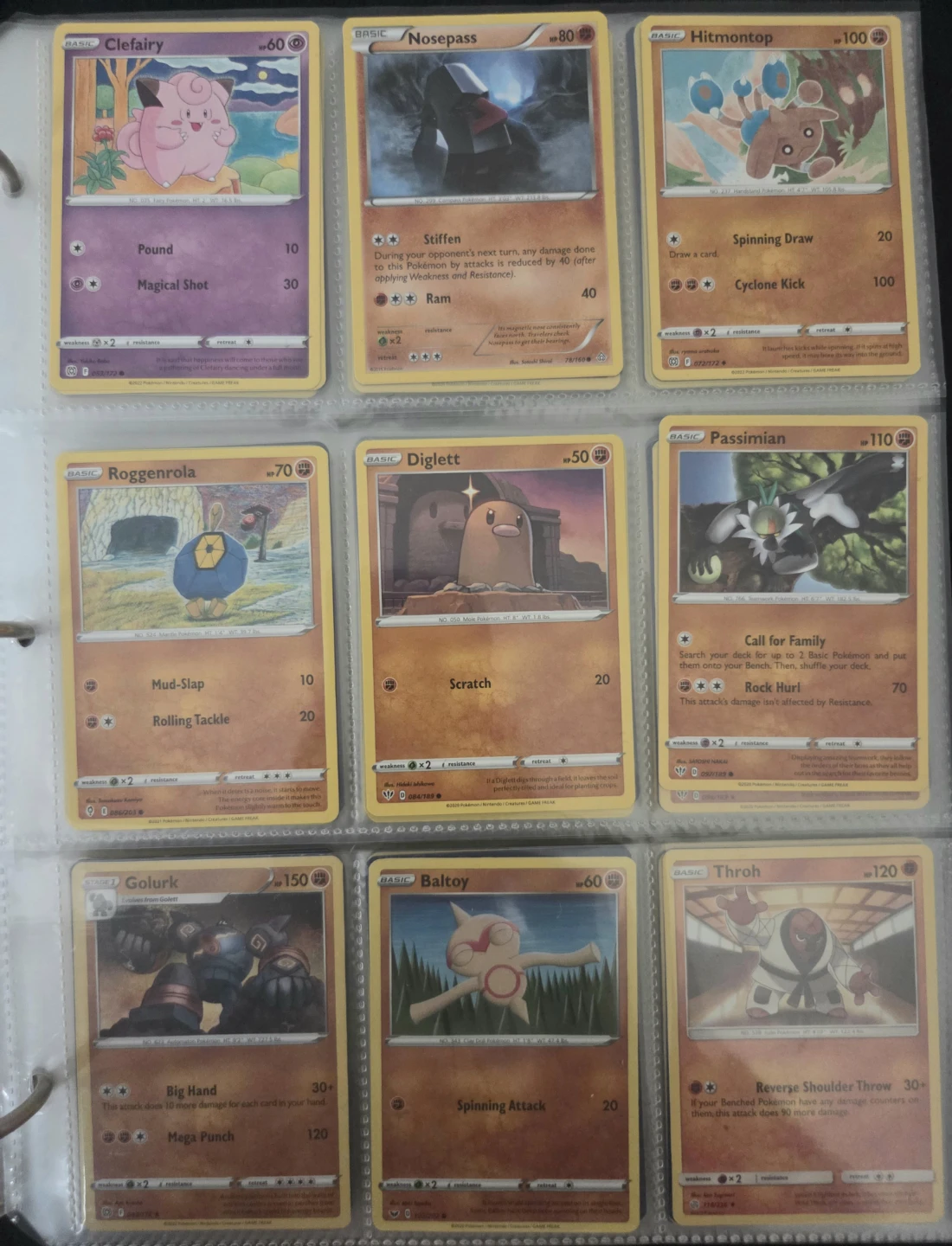 Pokemon cards - Rock and Fire types