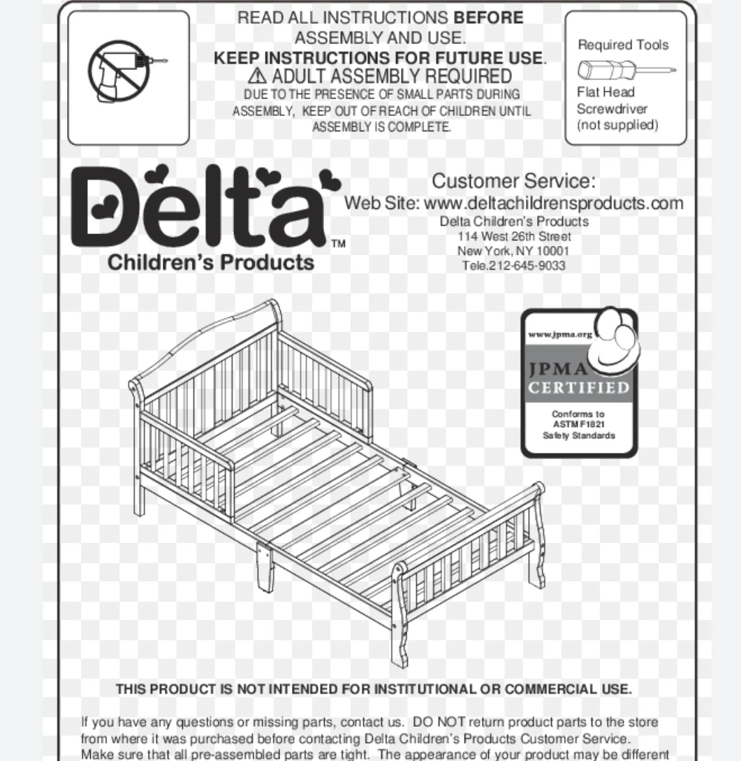 Delta Toddler Bed and Mattress - photo 3
