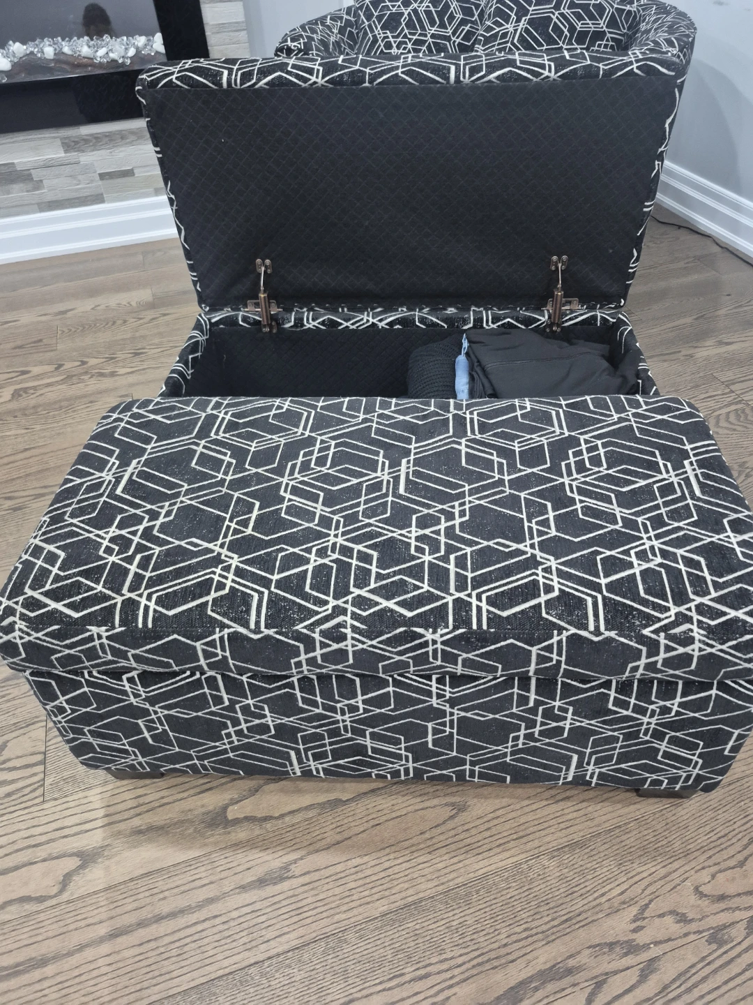 Square Storage Ottoman Bench - photo 3