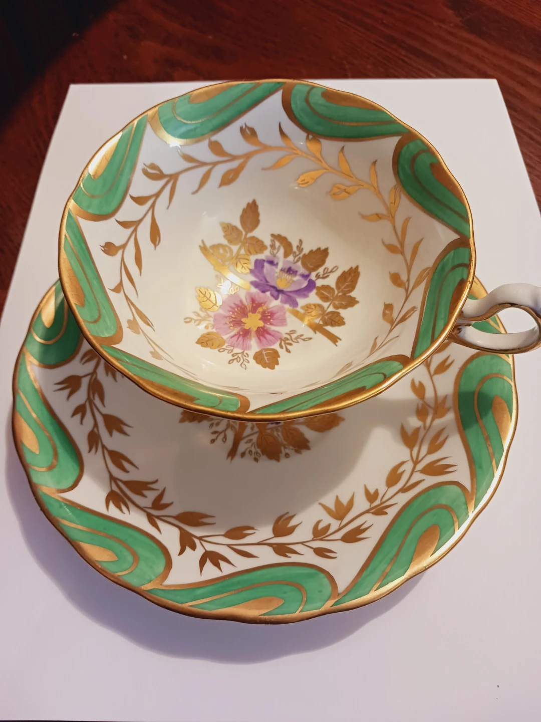 New Chelsea Staffs England Teacup and Saucer Set - photo 3