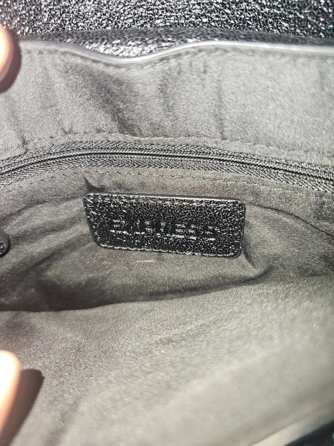 Express Black Textured Clutch