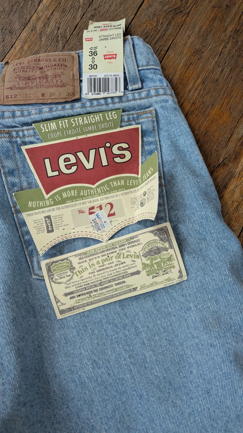 Men's Levi's slim straight leg 512 36 by 30 - photo 5