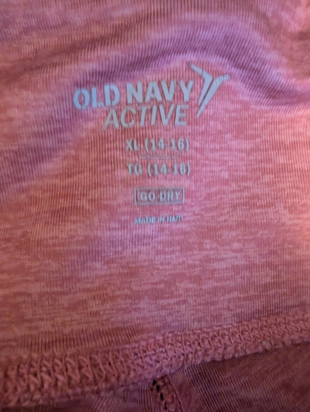 New Old Navy Active Pink Heathered Leggings girls 14-16 - photo 2