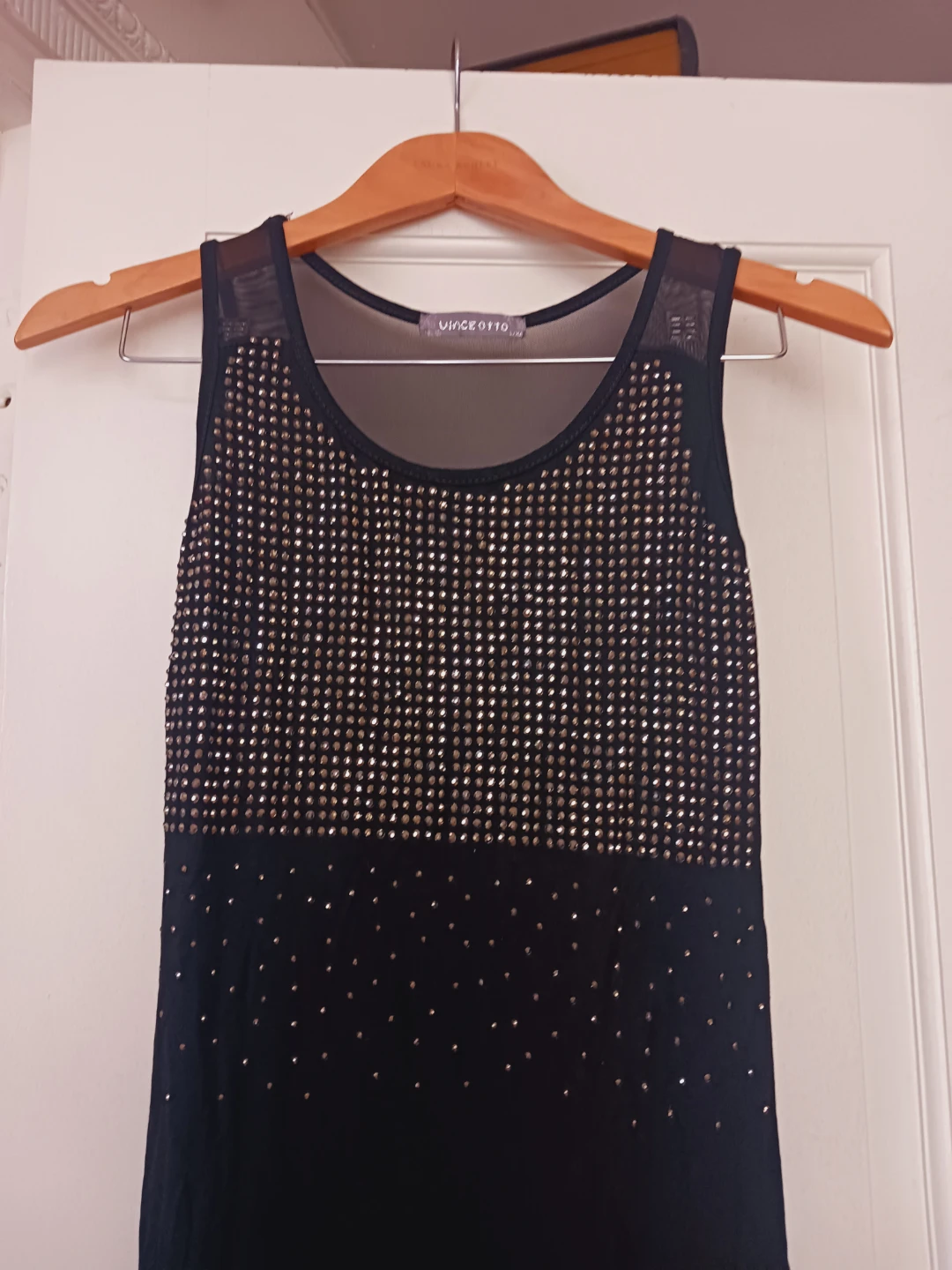Vince Otto black studded tank top/ mini dress.size S.