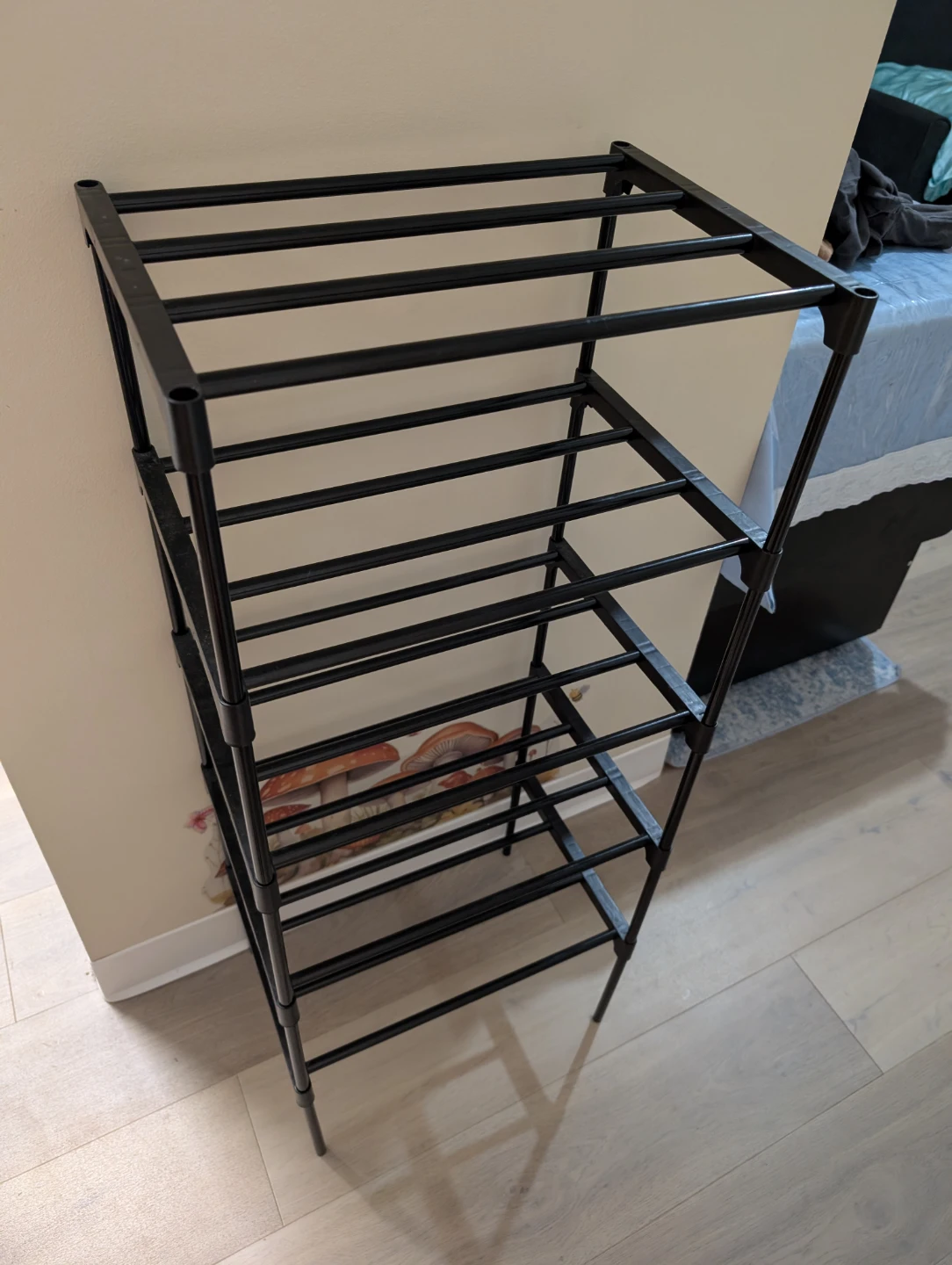 Black 5-Tier Shoe Rack (fits 10 pairs)