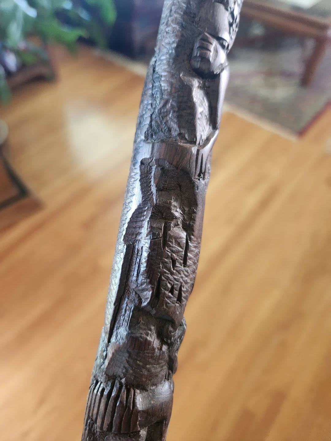 Hand Carved African Wood Cane - photo 5