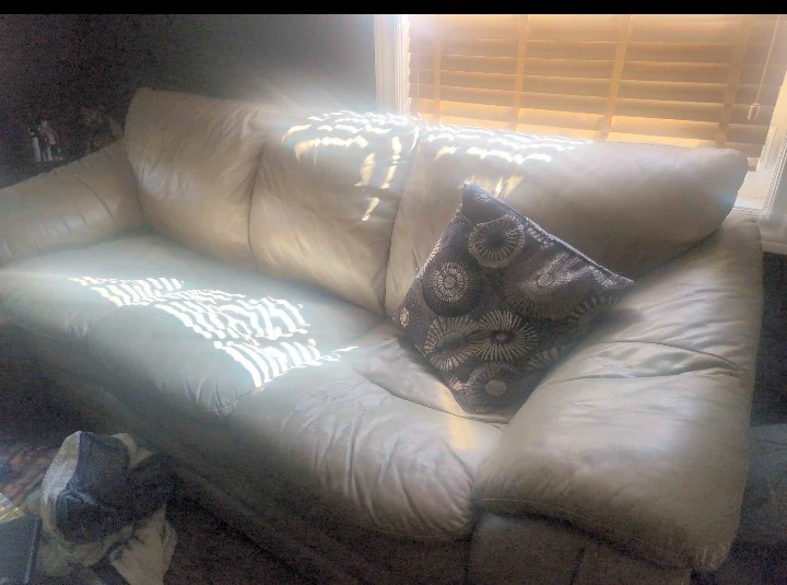 2 Tan Leather Sofa's