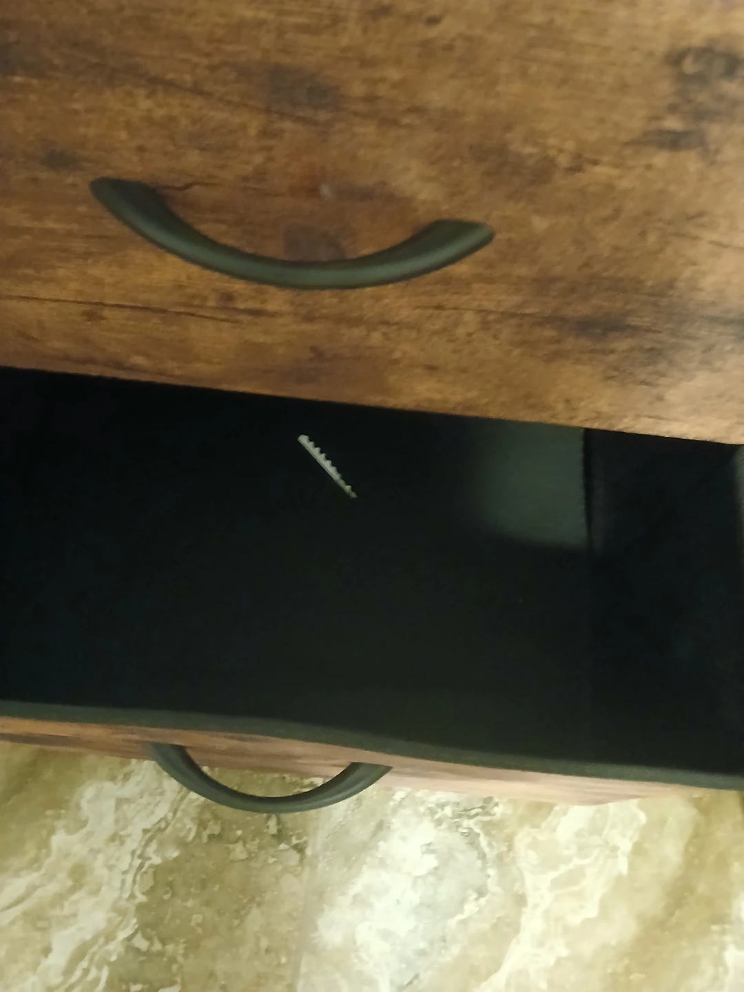 Rustic Wood 2-Drawer Nightstand