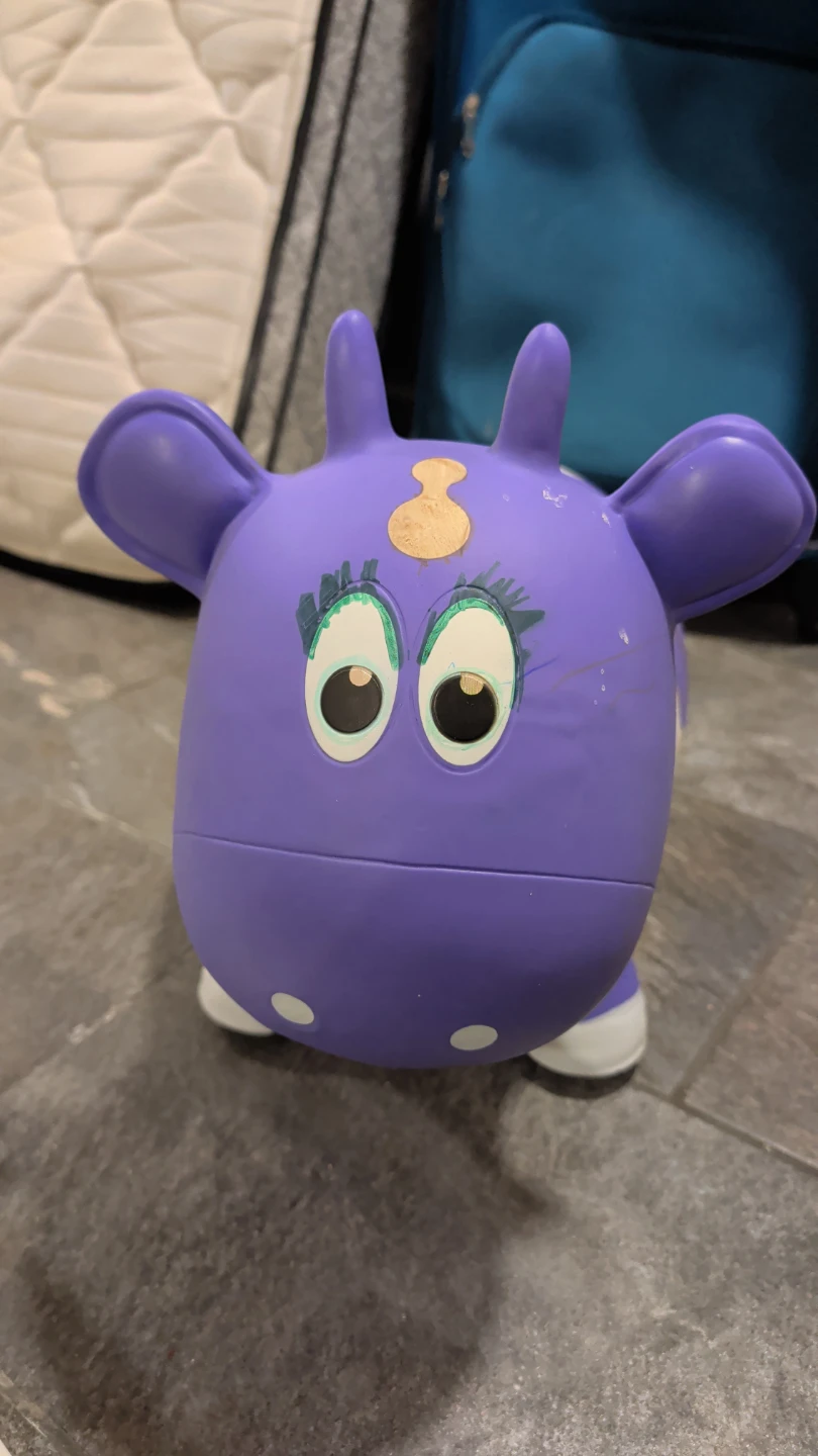 Purple Inflatable Bouncy Cow Toy - photo 2