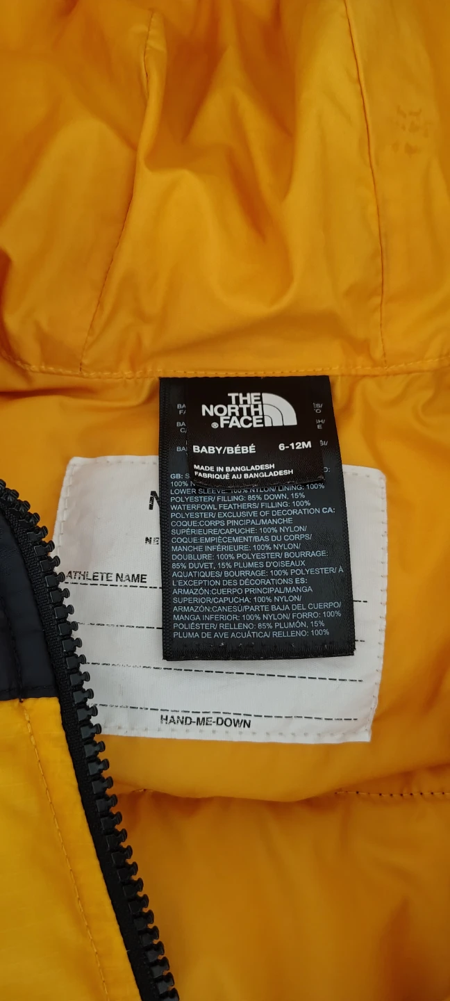 The North Face Down Snowsuit Bunting Yellow/Black - photo 5