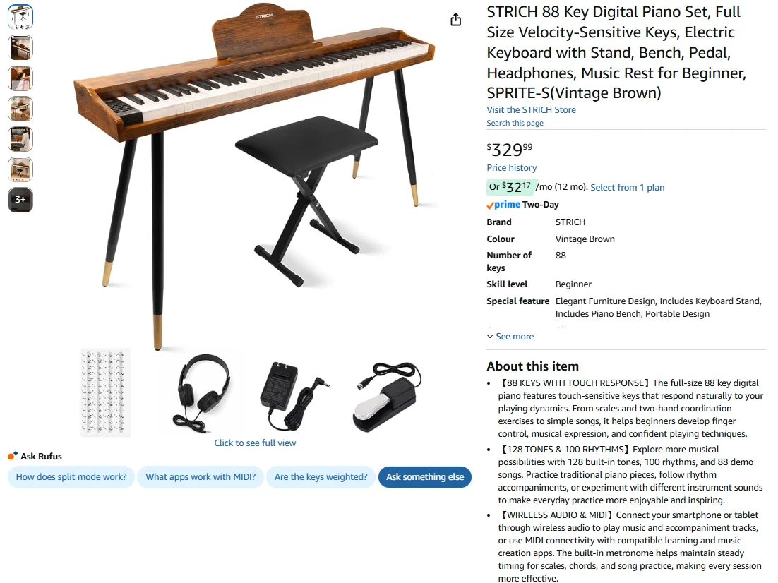 88 Key Digital Piano Set - photo 2