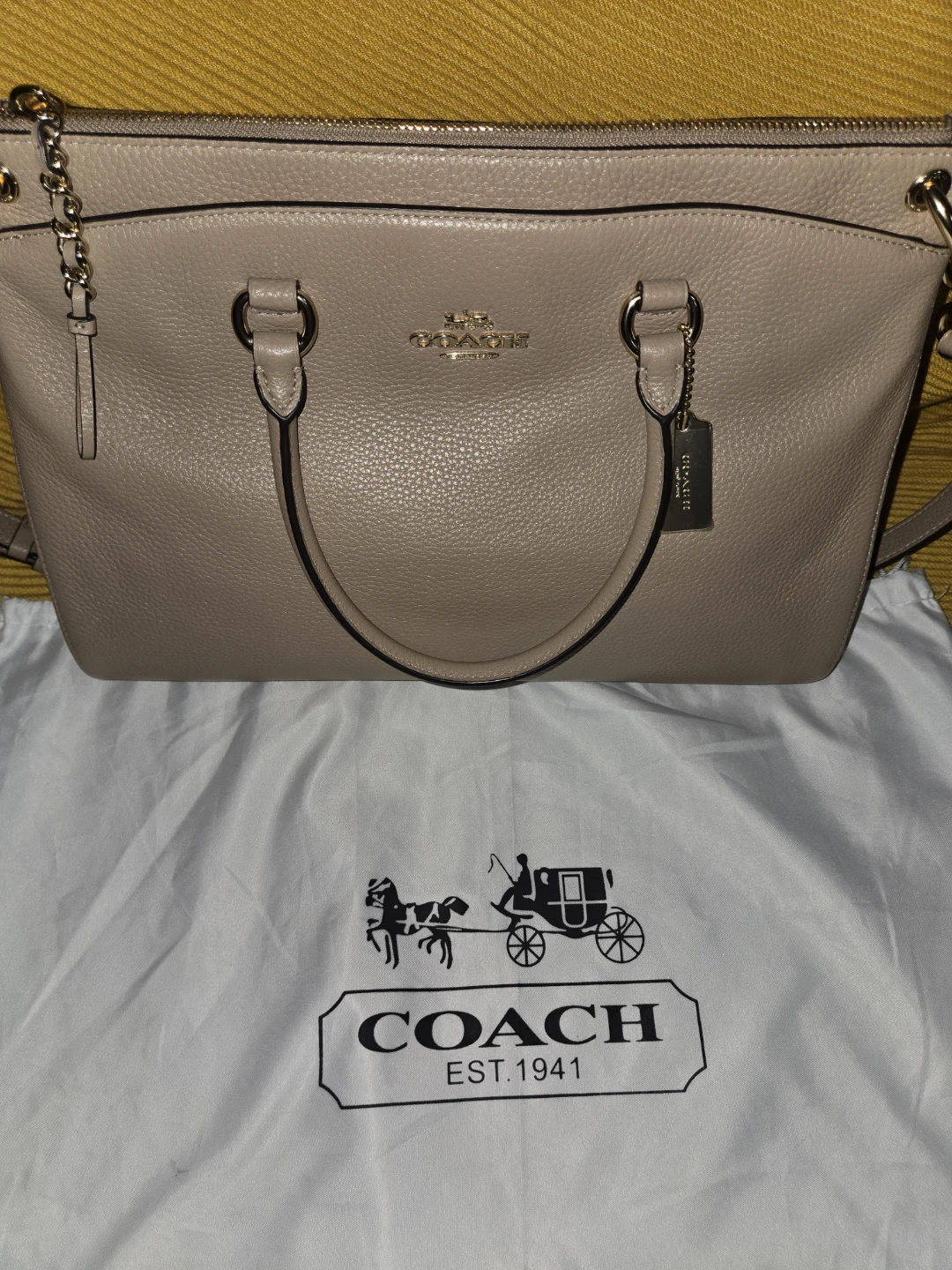Coach Pebble Leather Satchel Bag