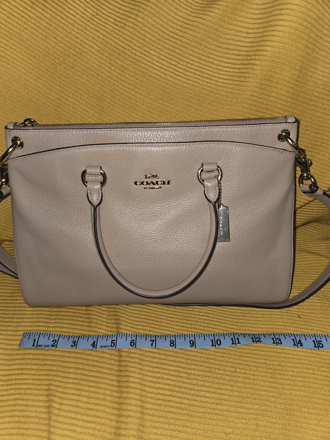 Coach Pebble Leather Satchel Bag - photo 2