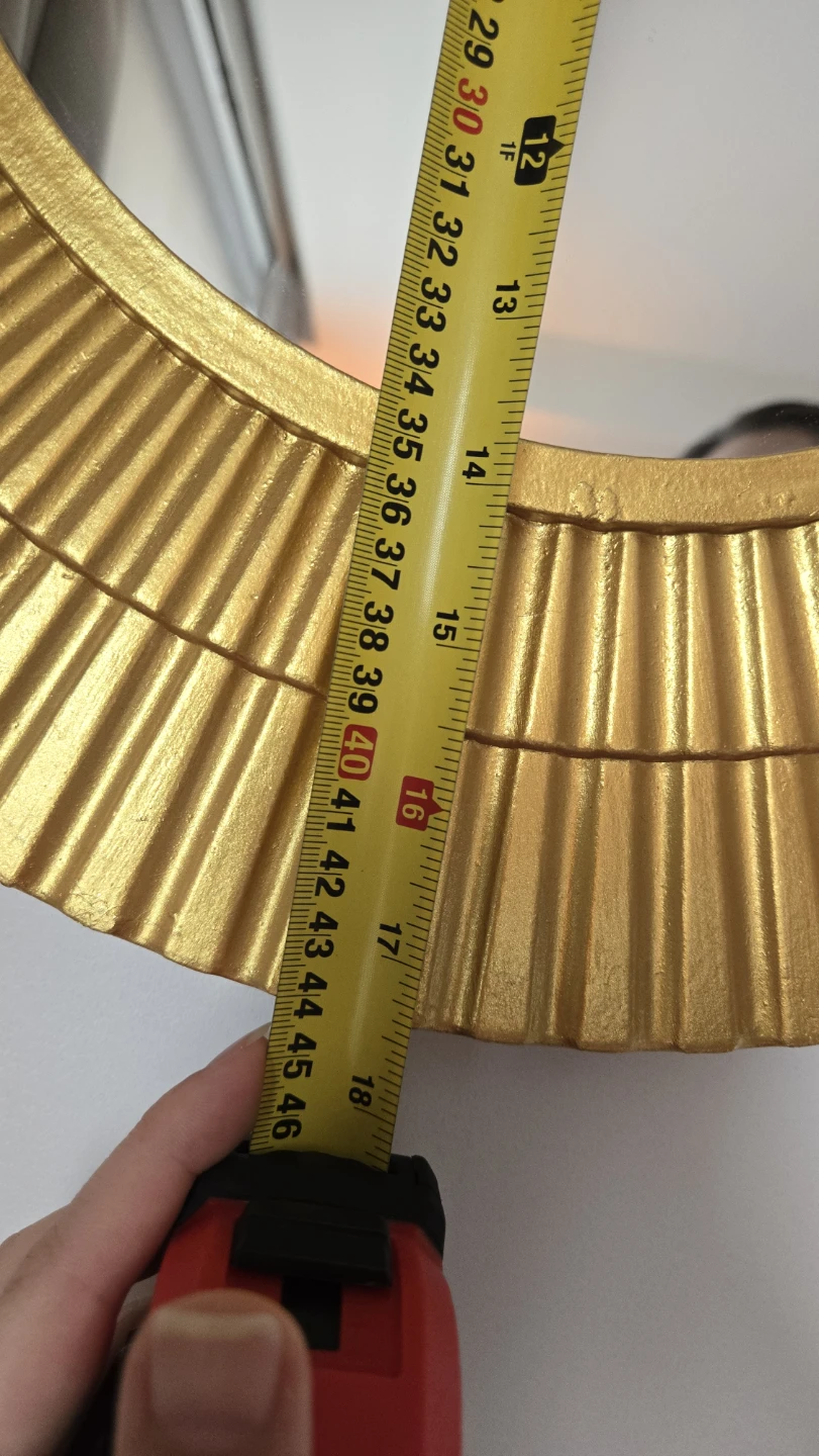 Gold Round Wall Mirror - photo 2