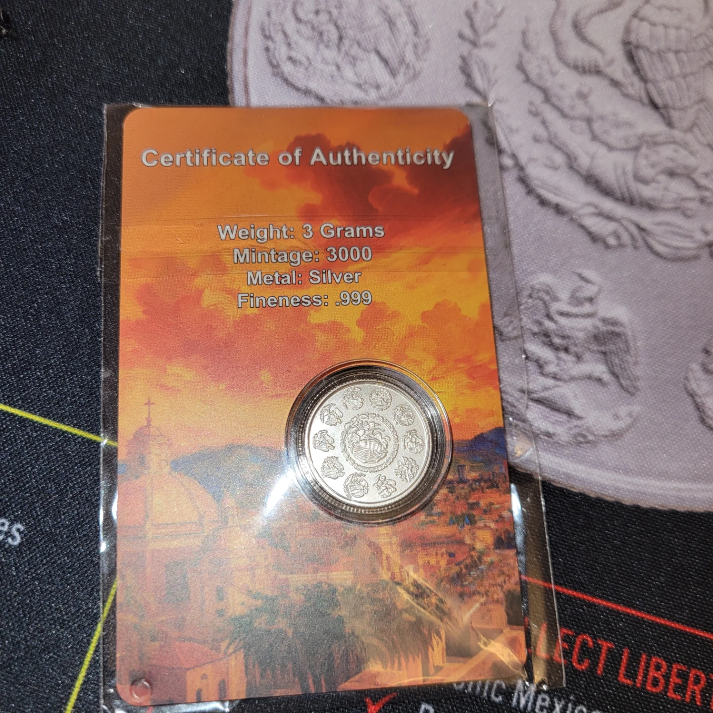 Mexican Libertad Silver Coin 3 Grams .999 Fineness - photo 3