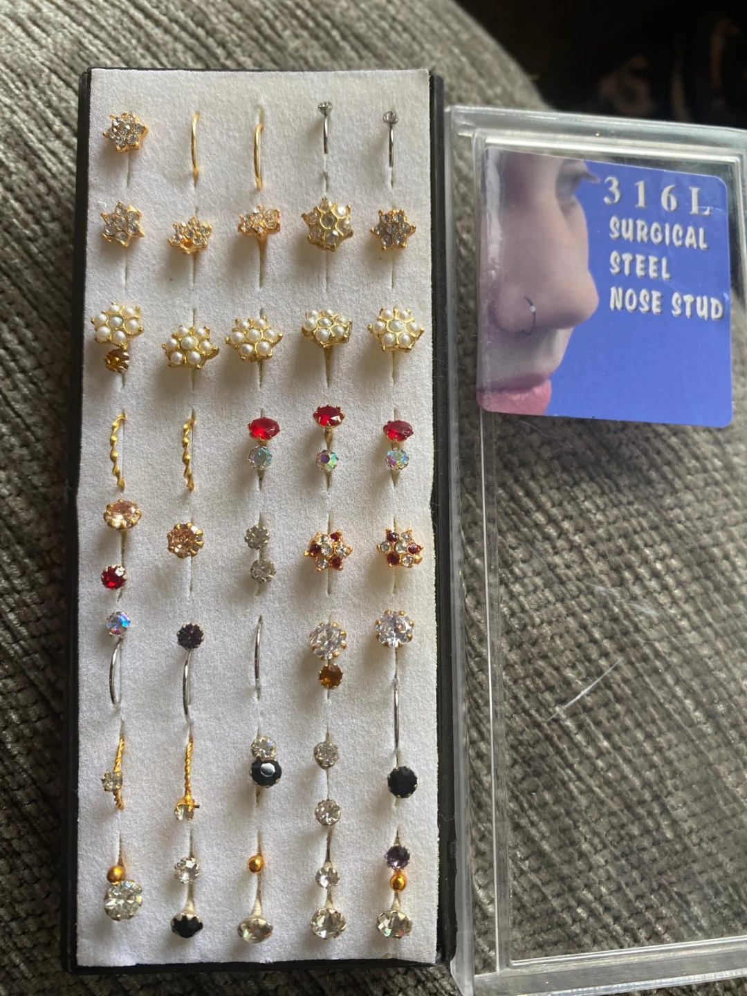 316L Surgical Steel Nose Stud Set