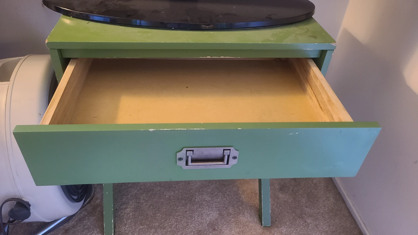 Green Side Table with Drawer - photo 5