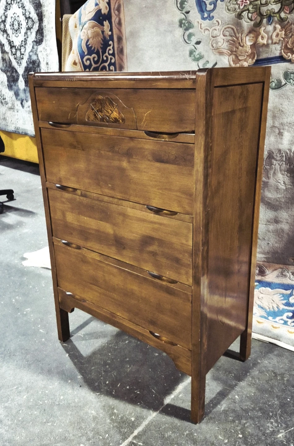 MCM Solid Walnut Four Drawer Dresser - photo 5