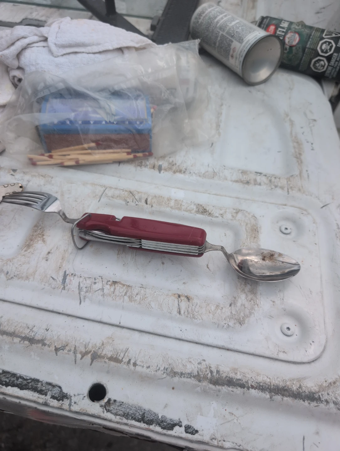 Camping Utensil Set with Knife, Spoon, and Fork