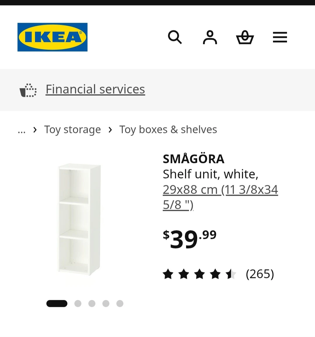 IKEA SMÅGÖRA Shelf Unit - White - photo 3