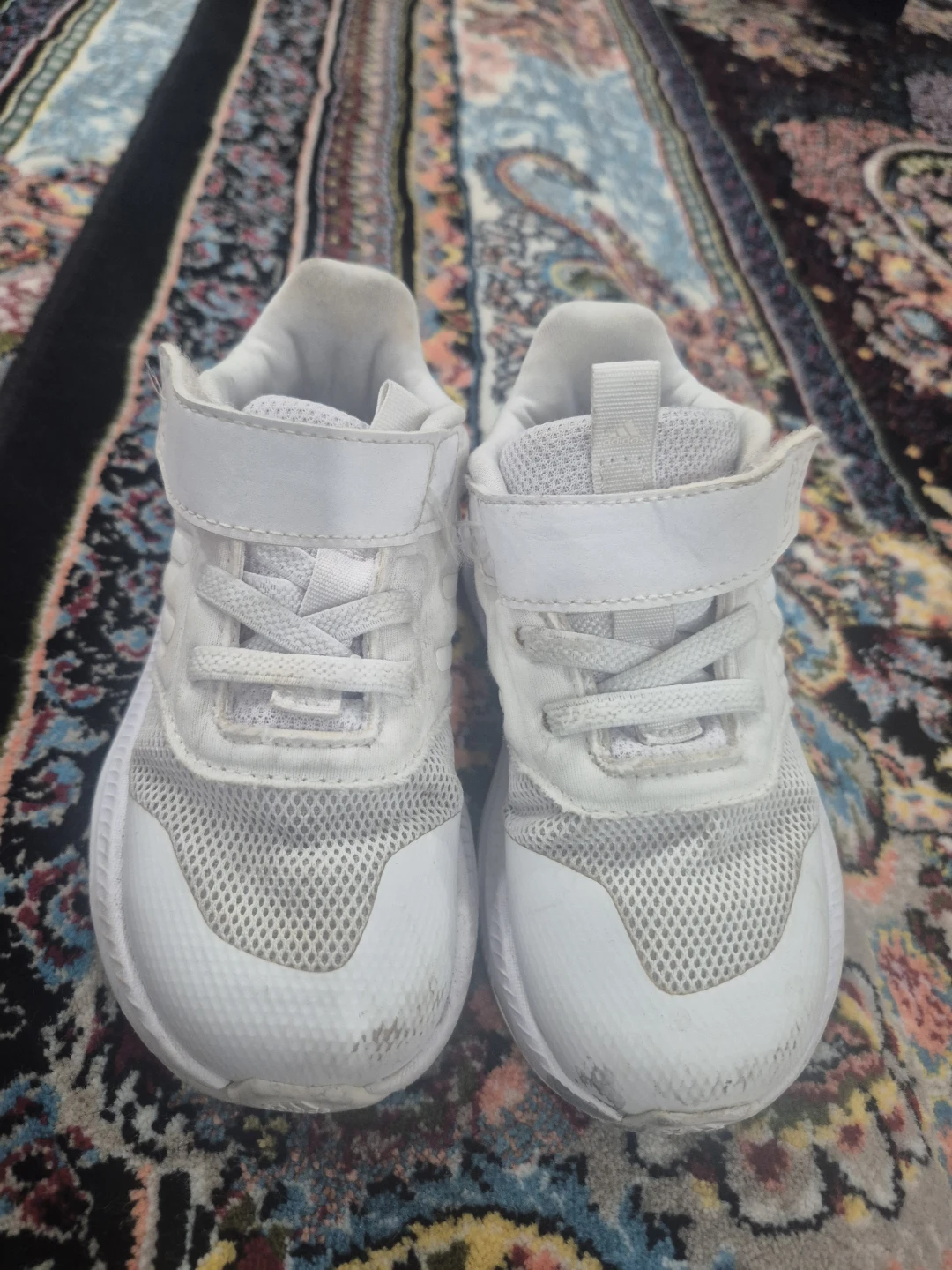 Adidas Kids White Velcro Sneakers