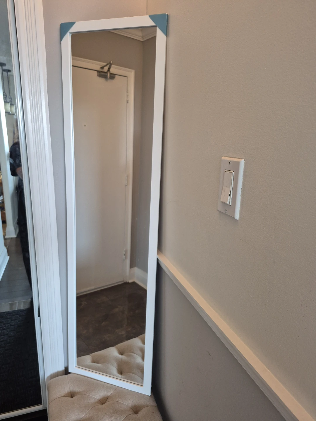 White Full-Length Wall Mirror 14x50