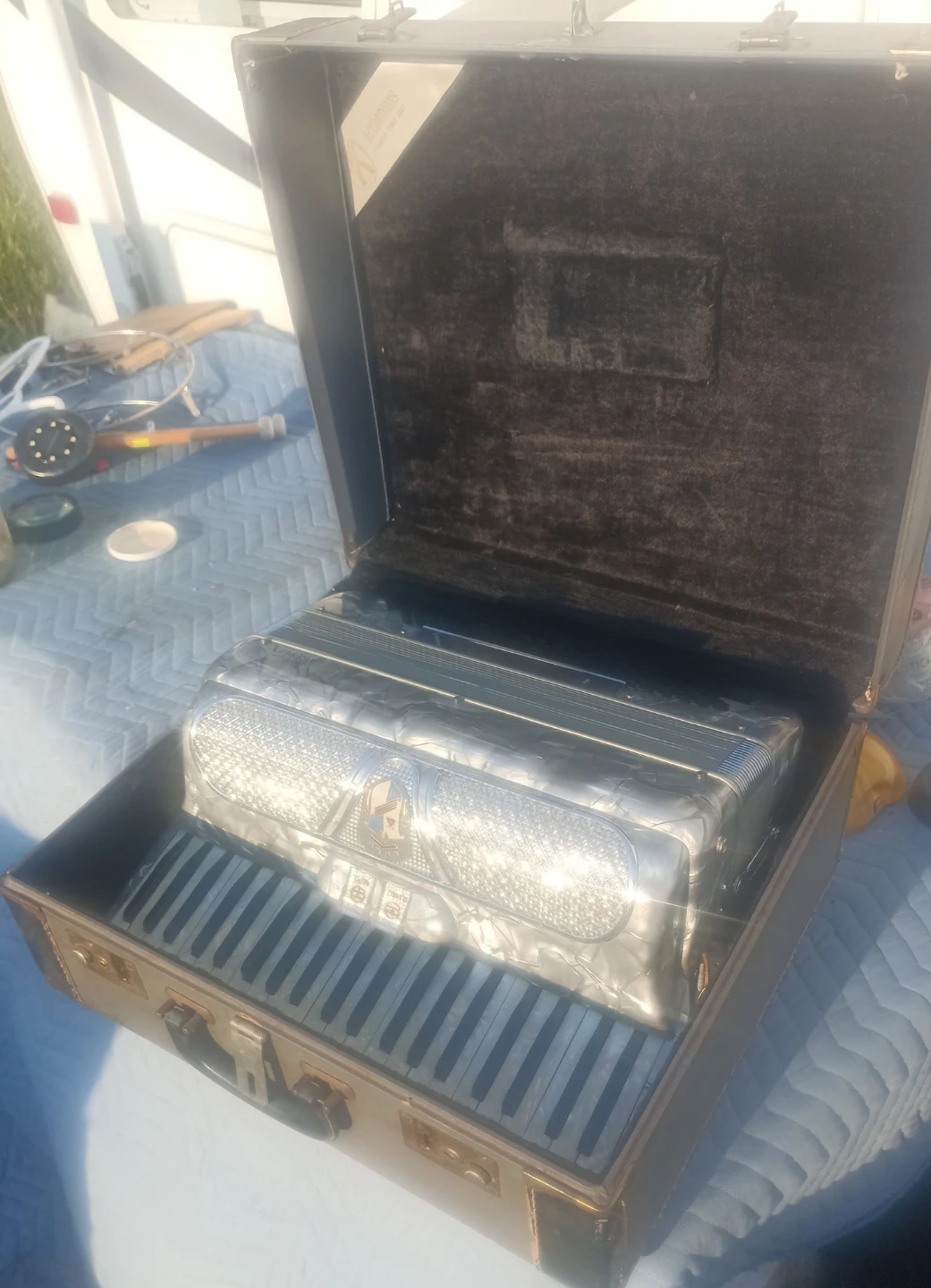 Vintage Italian Accordion in Case.120 bass.