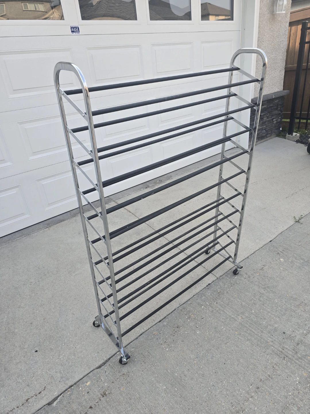 10-Tier Shoe Rack with Wheels - photo 2