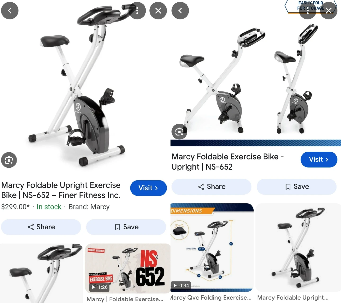 ✴️➡️Marcy NS-652 Foldable Exercise Bike - photo 2
