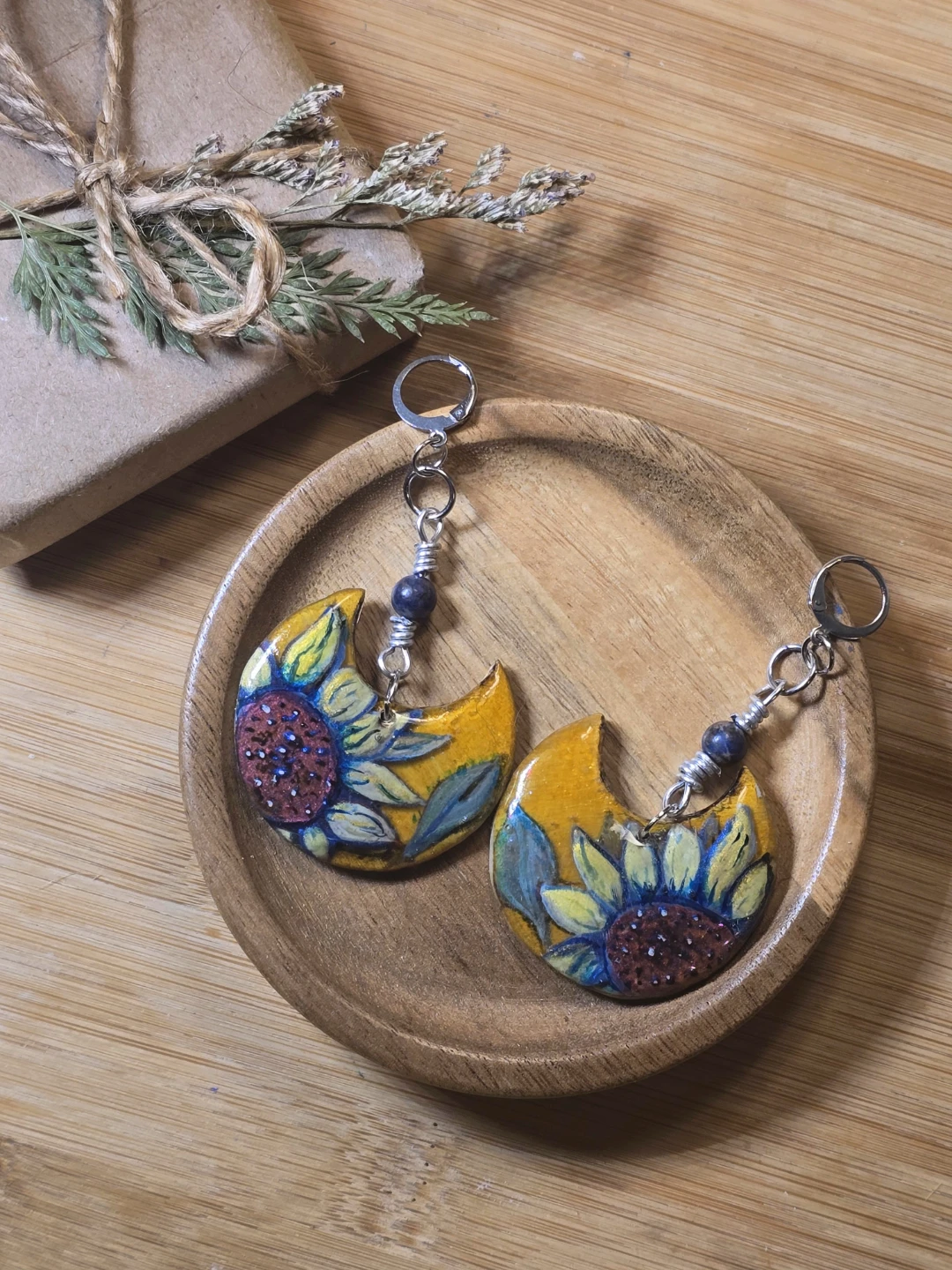 Handmade Sunflower Earrings