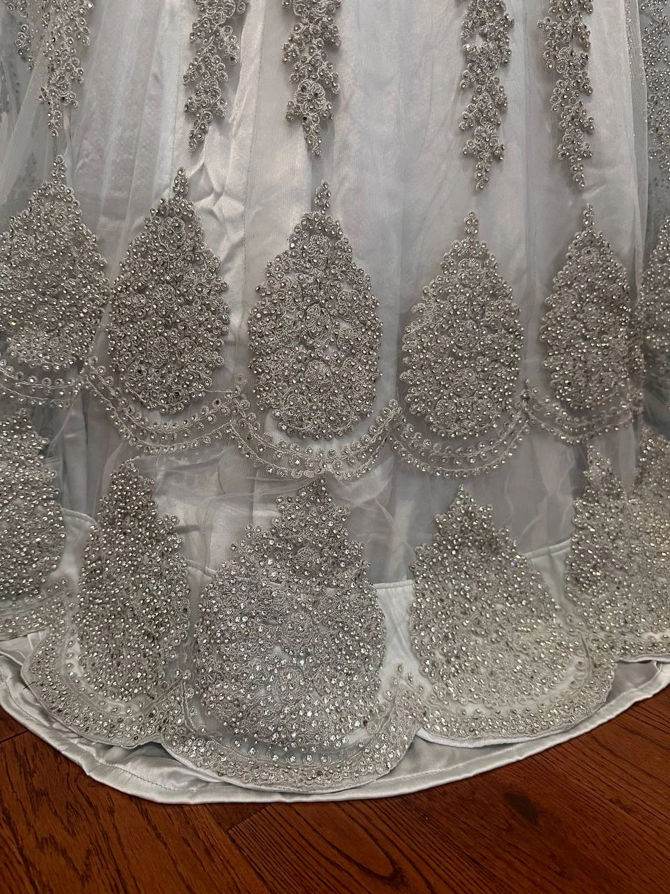 Bridal Lehenga Gown Silver - Nucreation - photo 4