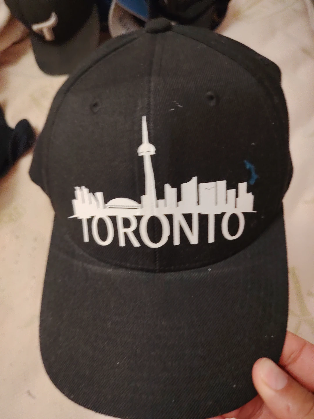 Black Toronto Skyline Snapback Hat - photo 2