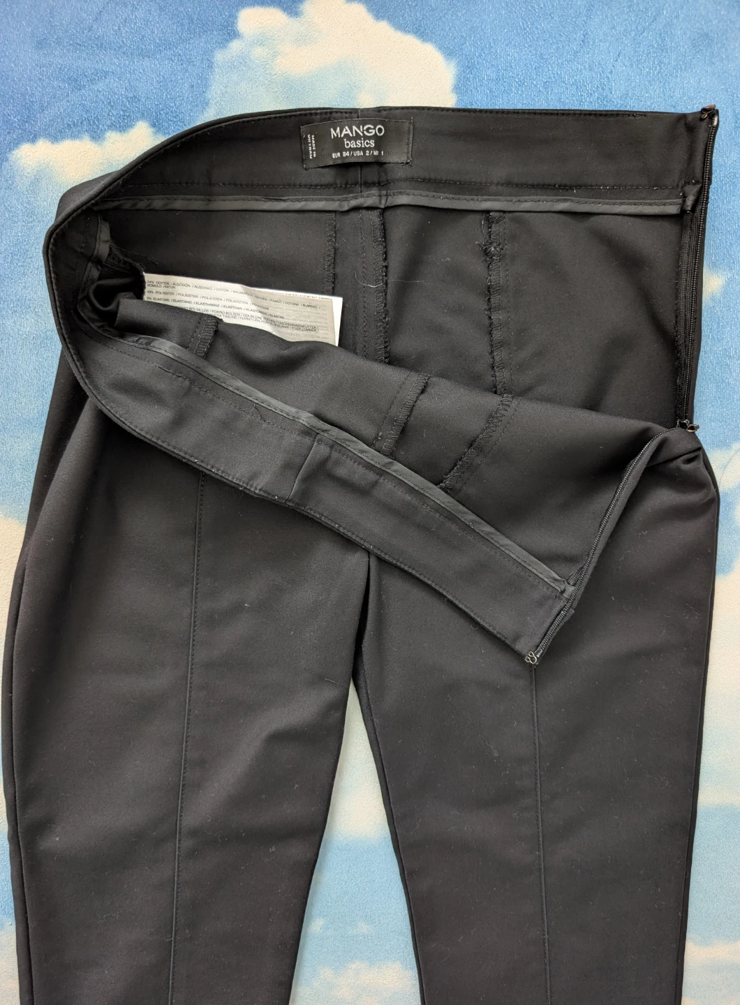 Mango Black Tailored Slim Dress Pants, XS, Size 2 - photo 5