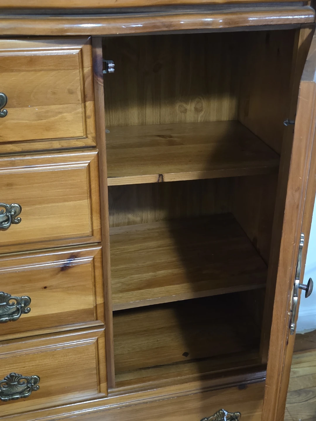 Wooden Dresser with Cabinet - photo 2