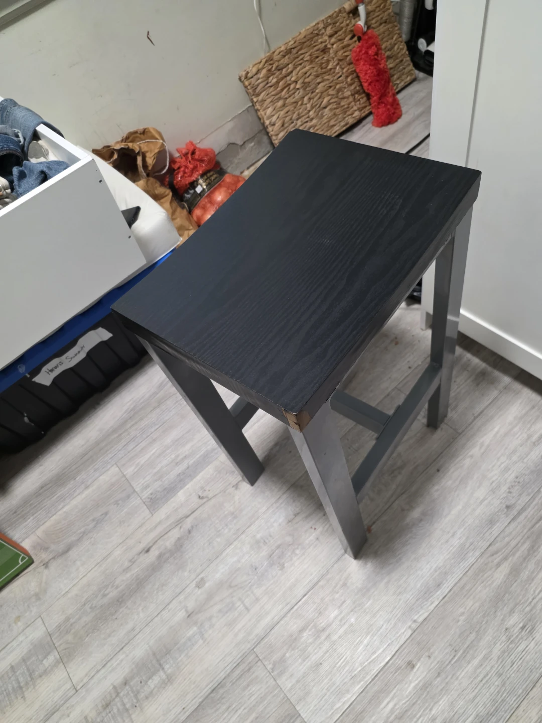 Table Set with 4 Black Counter Stools - photo 5