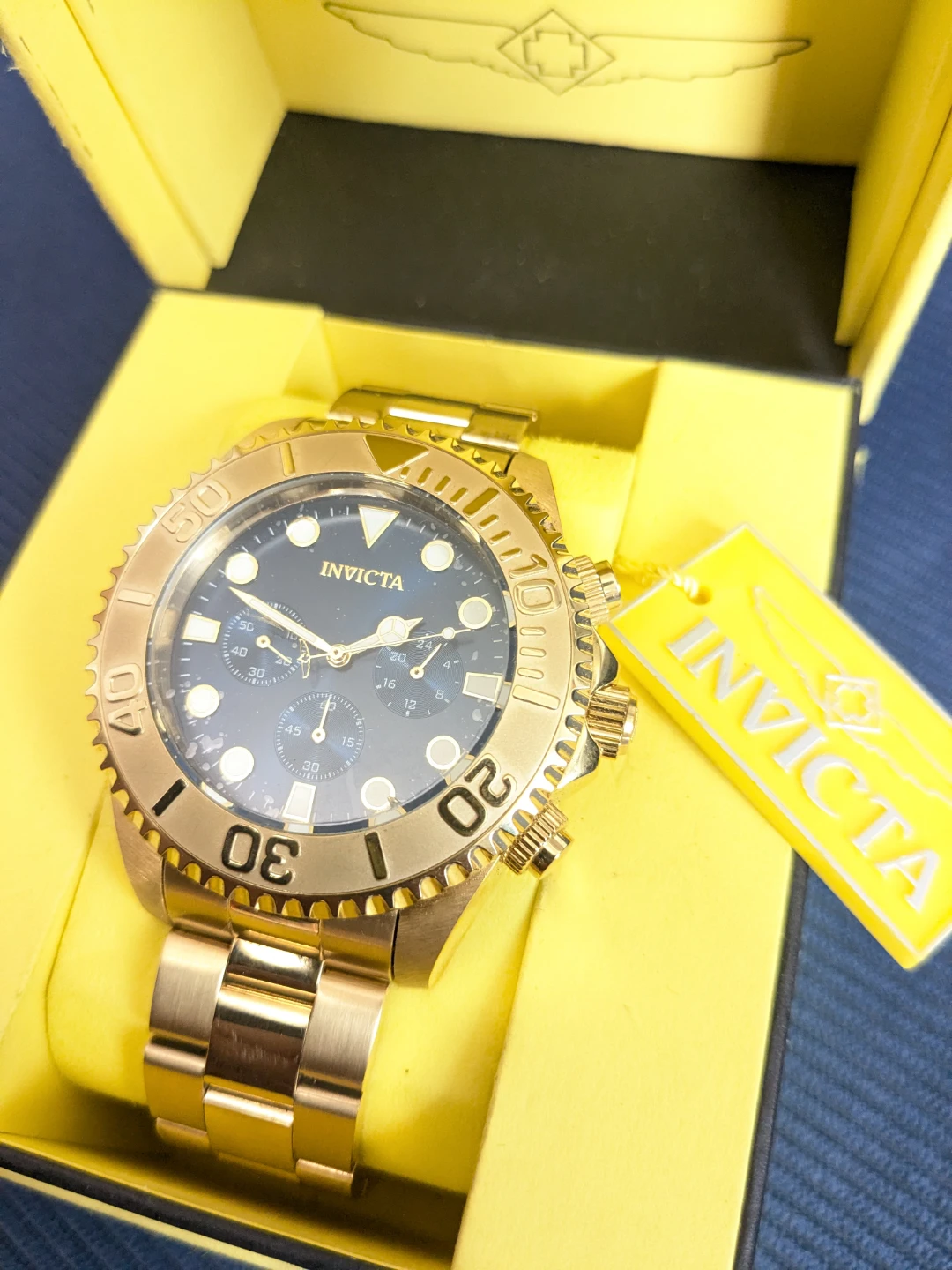 INVICTA Men's Pro-Diver Quartz 47mm Gold / Blue Dial - photo 4