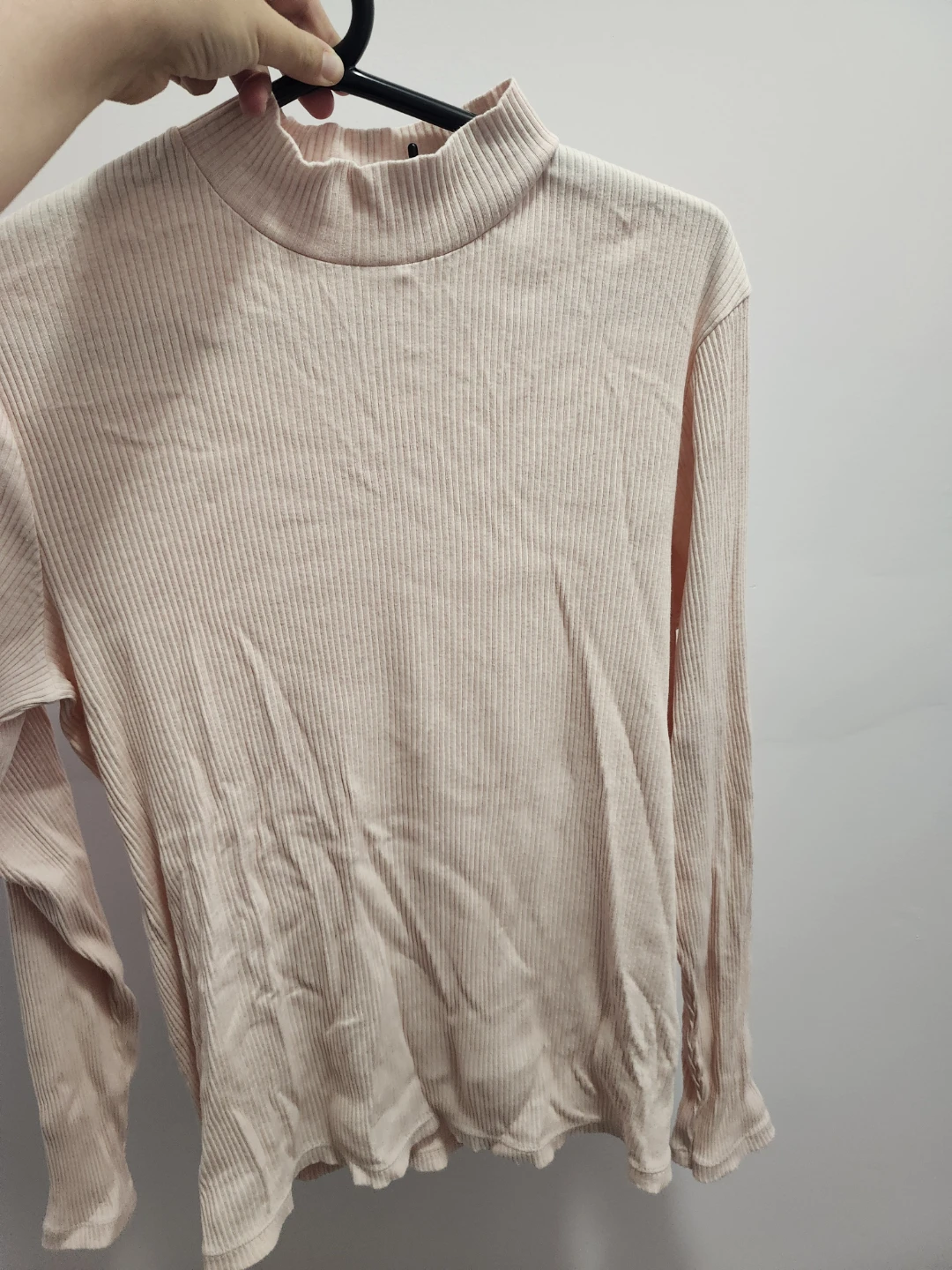 UNIQLO Ribbed Mock Neck Long Sleeve Shirt XL/TG