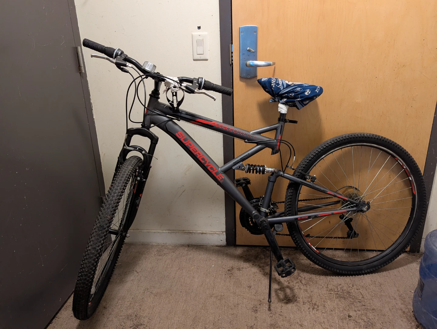 Supercycle Surge Mountain Bike (Dark Grey And Red)! 🚲
