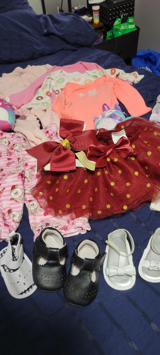 Baby girl clothing and footwear bundle