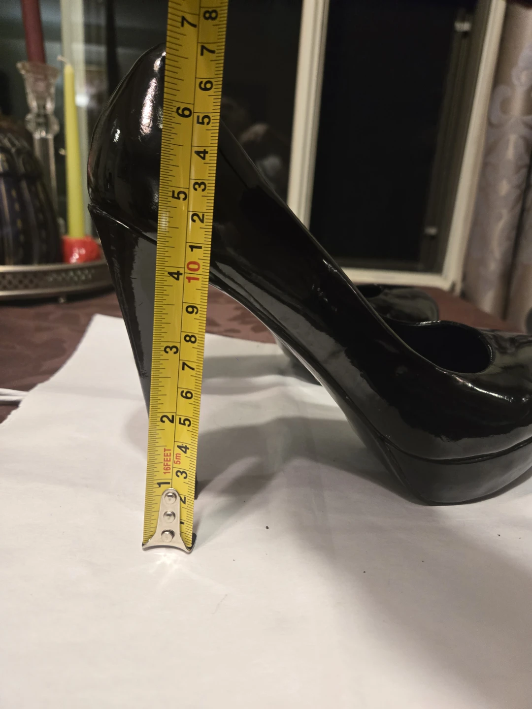 Ardene Black Patent Platform Heels - photo 5