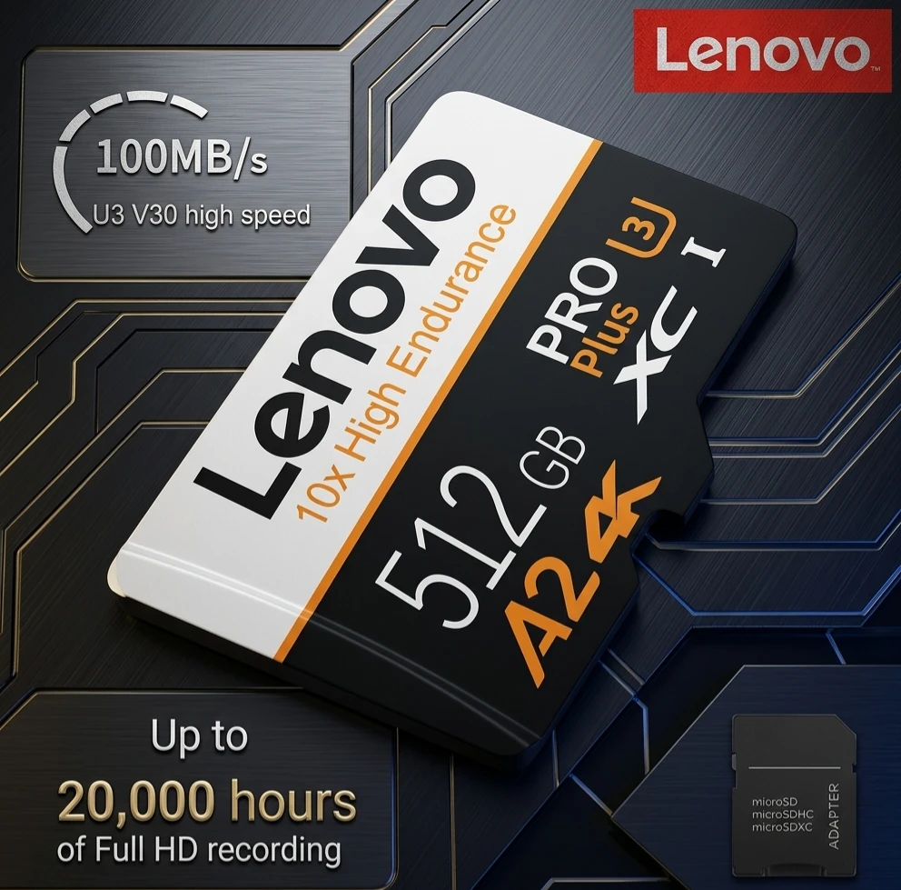 Lenovo 512GB microSDXC UHS-I U3 V30 A2 Card - photo 4