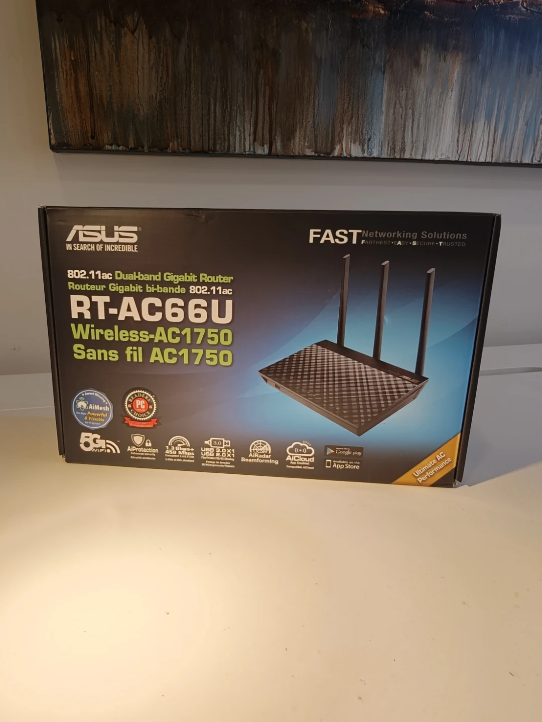Wifi Router ASUS RT-AC66U Wireless-AC1750 Gigabit Router