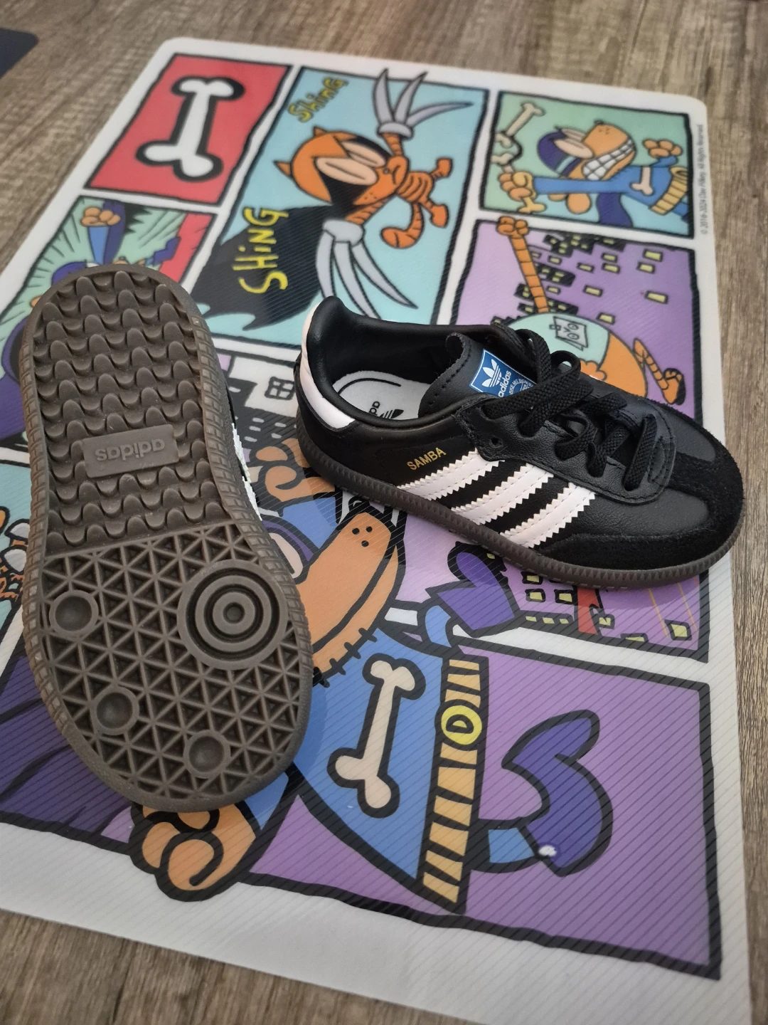 Brand New Adidas Samba Kids Shoes Black Size 6K - photo 2